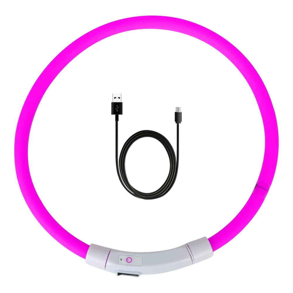 Night Safety Flashing Glow Collar Night Luminous Charge Collar Led Usb Dog Collar Pet Accessories Dog Accessories