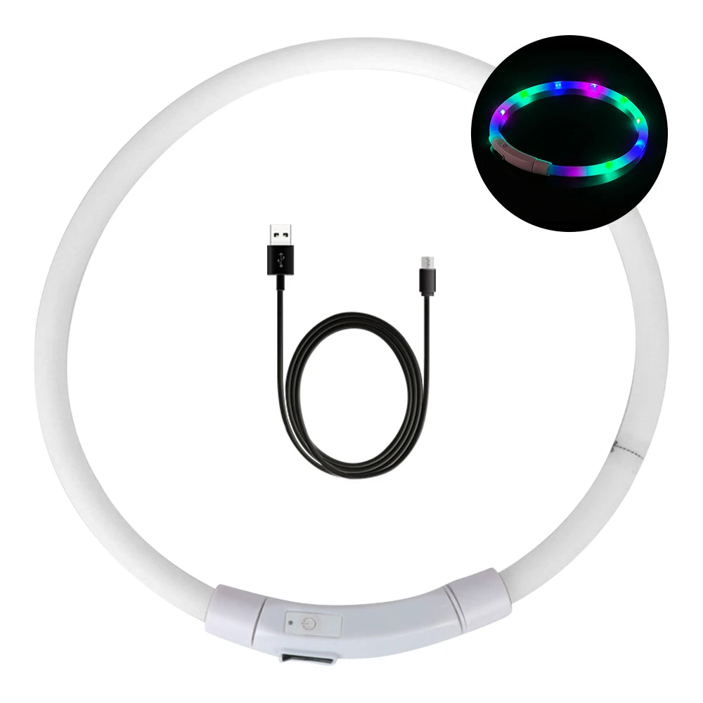 Night Safety Flashing Glow Collar Night Luminous Charge Collar Led Usb Dog Collar Pet Accessories Dog Accessories